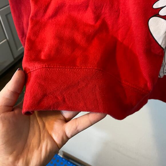 Looney Toons Character Sweatshirt Bright Red Tweety Bugs Bunny Sz L 11-13 Jr - Picture 7 of 9